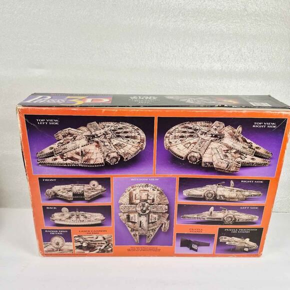 95 Star Wars Millennium Falcon 3D 857 Piece Foam Puzzle Milton Bradley Complete - Picture 3 of 16